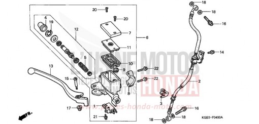 MAITRE-CYLINDRE FREIN AV. VT125CY de 2000